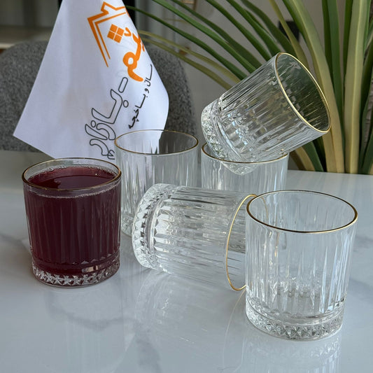 مجموعة الأواني الزجاجية الشفافة الحديثة الأنيقة