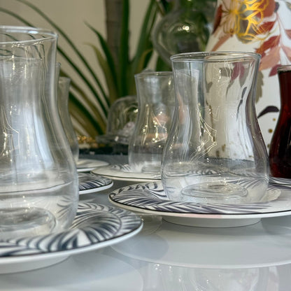 Classic Tea Glass & Saucer Set