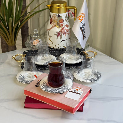 Classic Tea Glass & Saucer Set