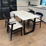 Egan Marble Table & DYLAN Chairs Indoor Set