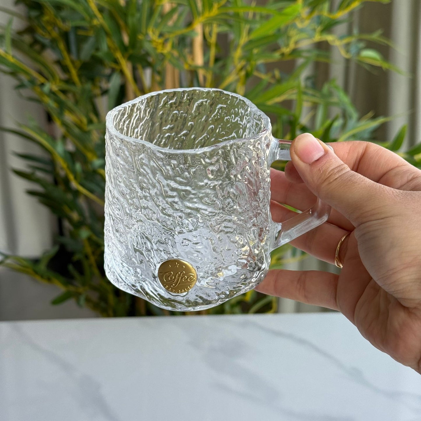 Modern Clear Glass Mug