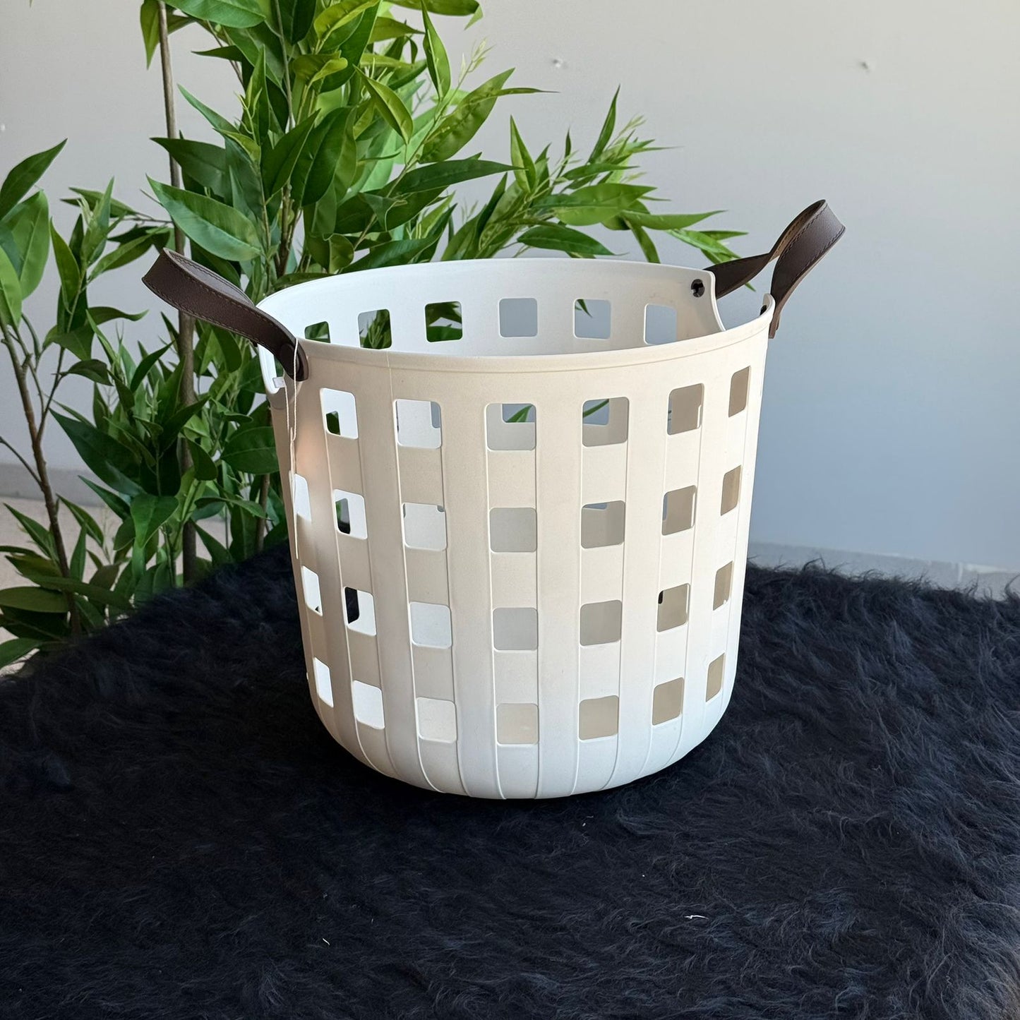 سلات تخزين دائرية متعددة الأغراض بمقابض