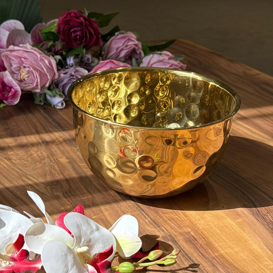 Golden Aura Hammered Bowl