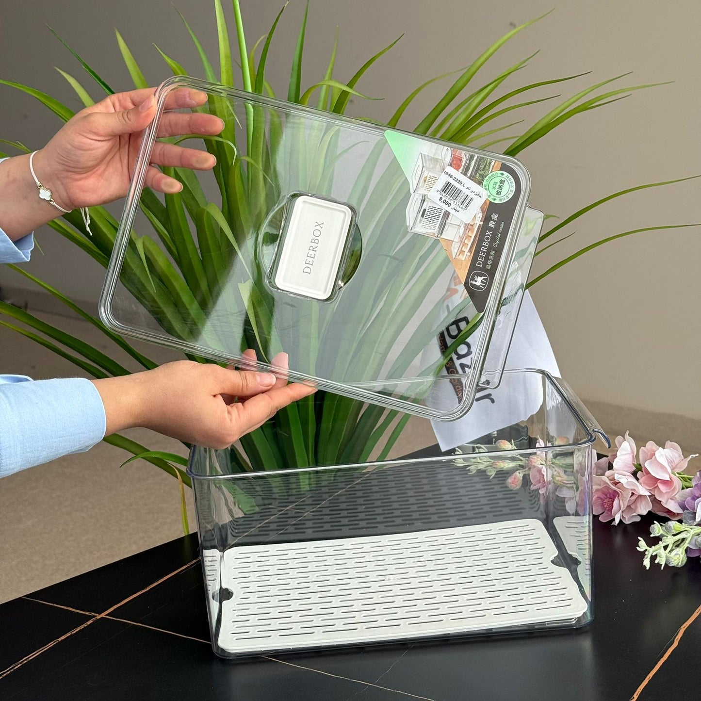 سندوقی هەڵگرتنی ساردکەرەوە لەگەڵ سینی دەرهێنانی لابەر