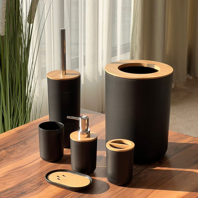 6 PCS Modern Round Bathroom Accessories Set