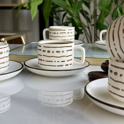 Modern Coffee Cup & Saucer Set