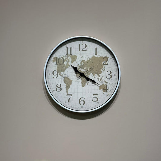 Modern World Map Design Wall Clock