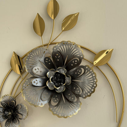 دیکۆری دیواری دەوری کانزای گوڵاوی