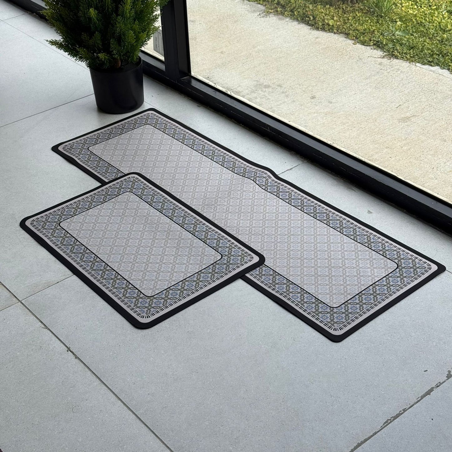 Decorative Anti-Slip Floor Mat - Set Of 2