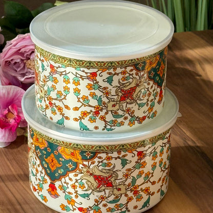 سێتی سندوقی هەڵگرتنی میراتی رازاوەی 5- PCS بە قاپەوە