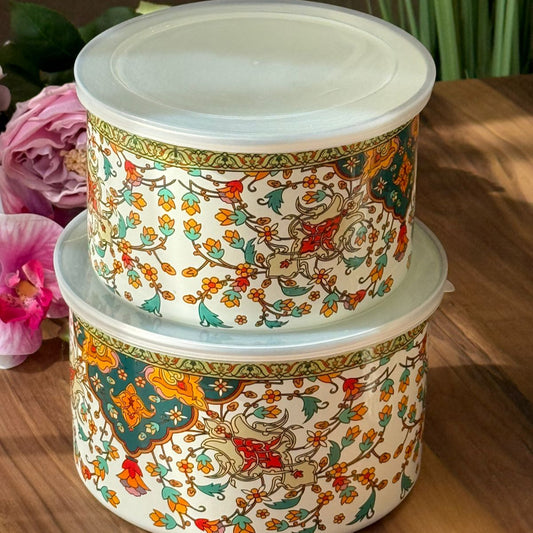 سێتی سندوقی هەڵگرتنی میراتی رازاوەی 5- PCS بە قاپەوە