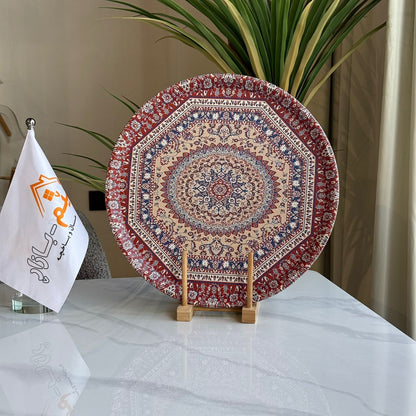 سینی خزمەتکردن بە نەخشی شاهانە - بە ٢ قەبارە