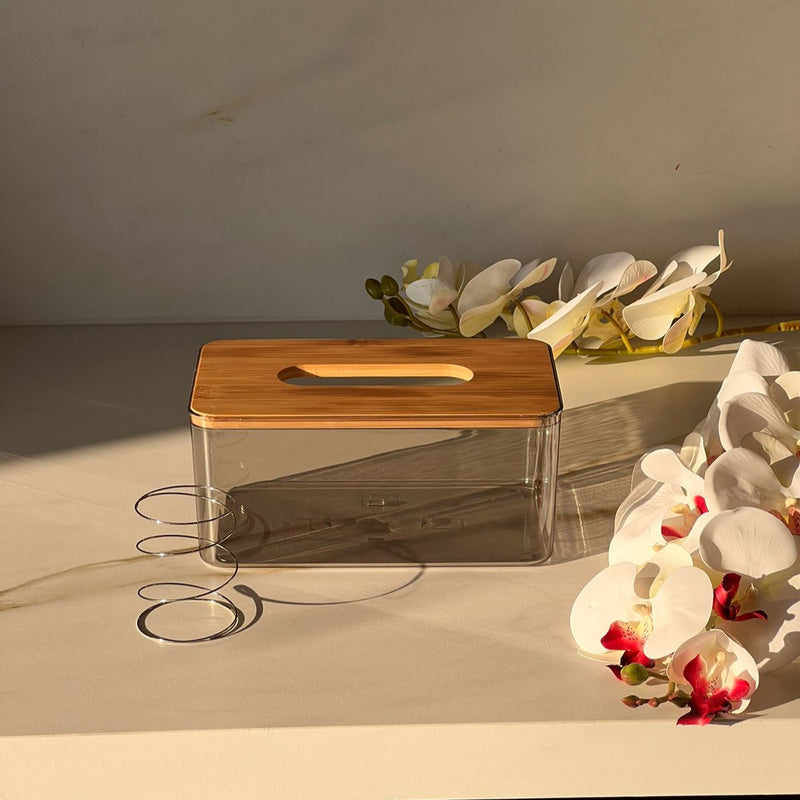 Modern Wood Led Tissue Holder