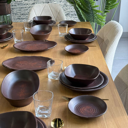 طقم أطباق عشاء أنيق وعصري من الميلامين