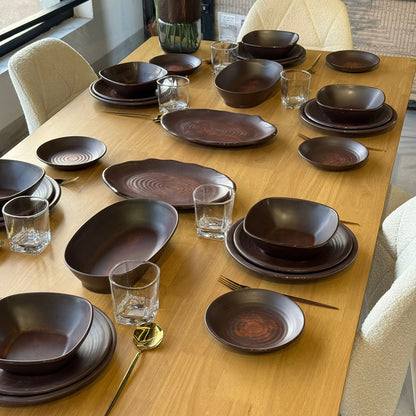 طقم أطباق عشاء أنيق وعصري من الميلامين