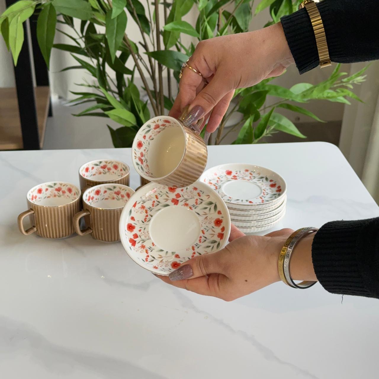 Elegance Design کوپ و سێتی دەفری قاوە