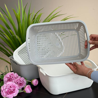 Double-Layer Plastic Drain Basket