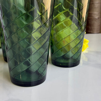 Modern Green Glassware - Set Of 3
