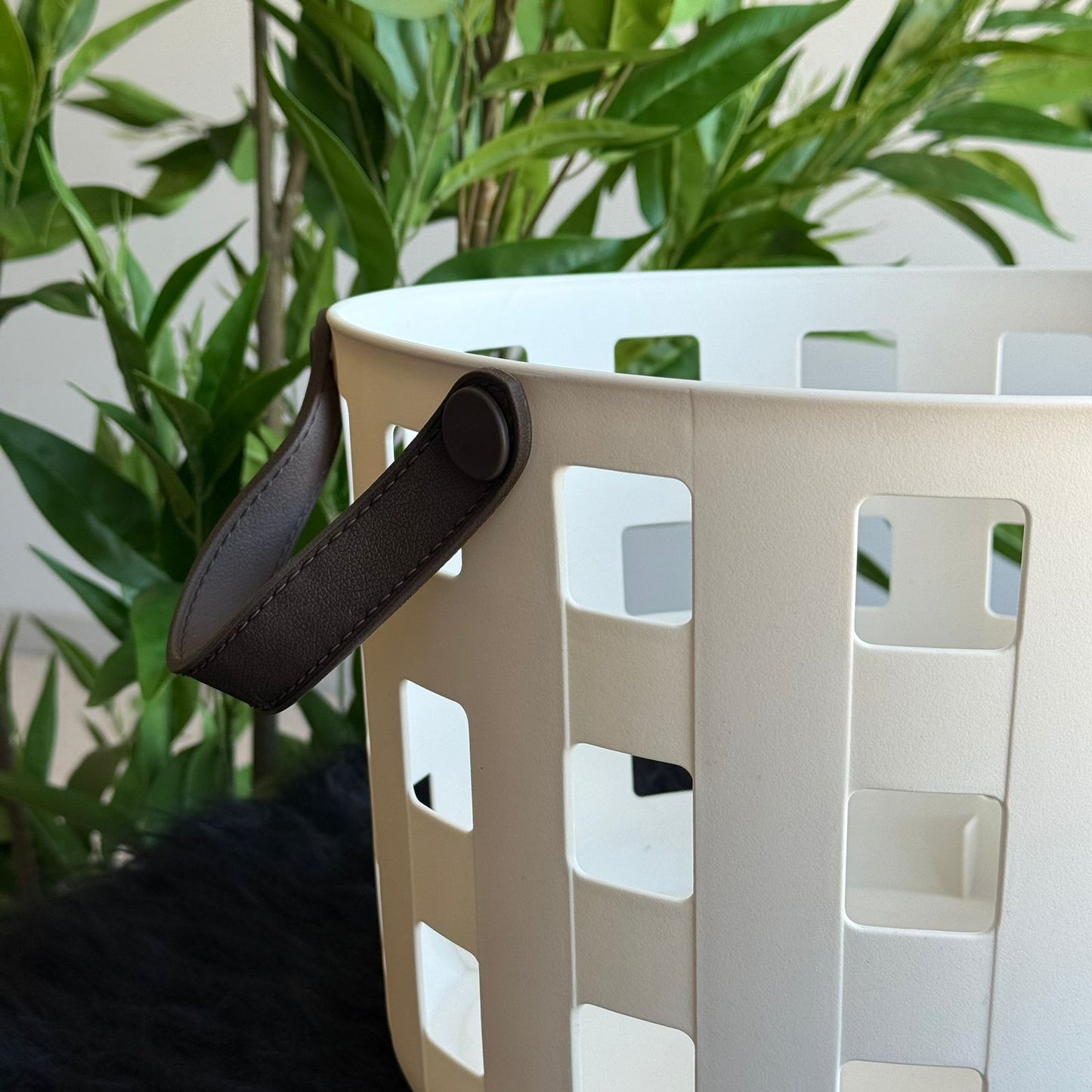 سلات تخزين دائرية متعددة الأغراض بمقابض