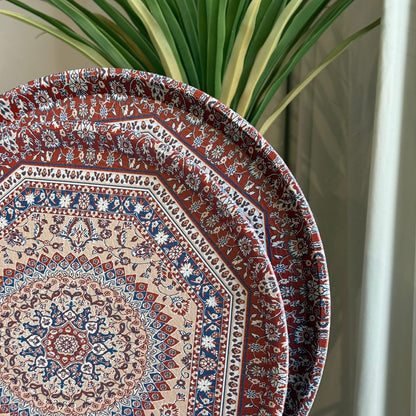 سینی خزمەتکردن بە نەخشی شاهانە - بە ٢ قەبارە