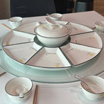 White Ceramic Combination Tableware Platter Dish Set