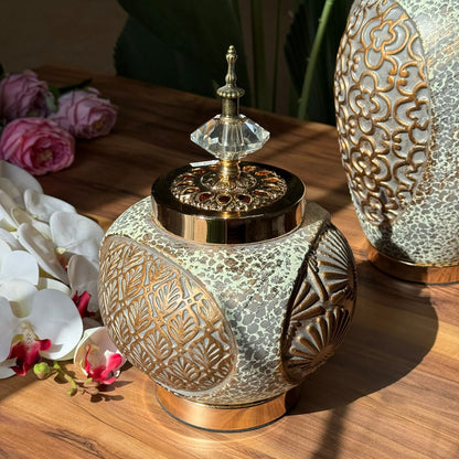 شێوەی پەرداخی گیگەر بە قاپەکانی دیکۆرات