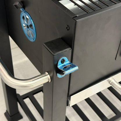 Barbecue Grill with Side & Storage Shelves