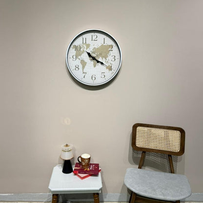 Modern World Map Design Wall Clock