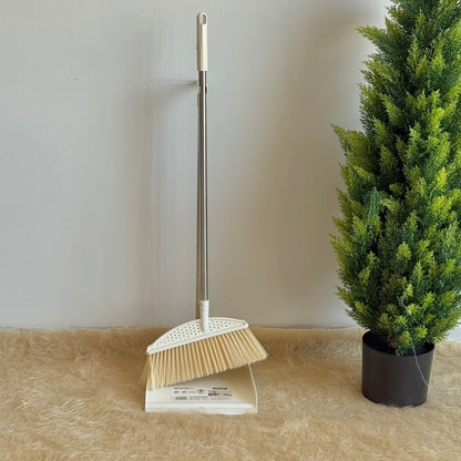 Broom & Long-Handle Dustpan Set