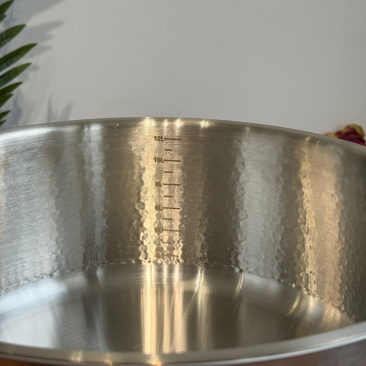 Luxury Hammered Stainless Steel Cookware Set with Frying Pan