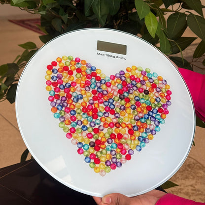 ميزان وزن زجاجي مع شاشة LCD رقمية