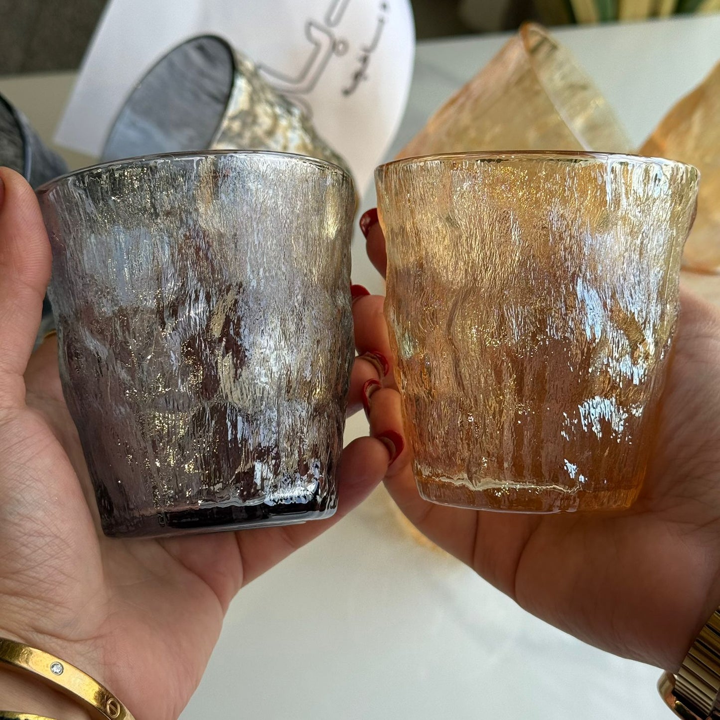 سێت پەرداخی مۆدێرن - بە دوو ڕەنگ 