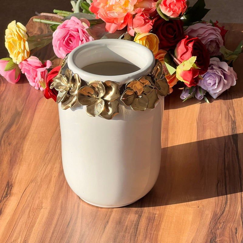 Decorative Golden Flower Vase