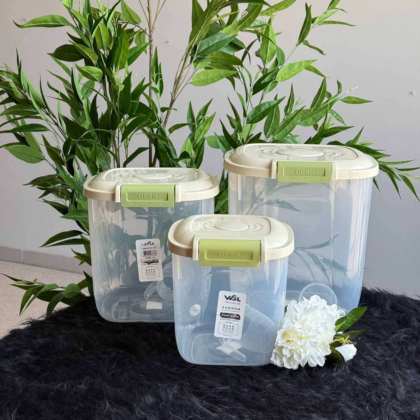 3-Sized Durable Food Storage Container