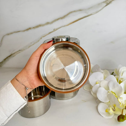 صندوق غداء محمول من الفولاذ المقاوم للصدأ