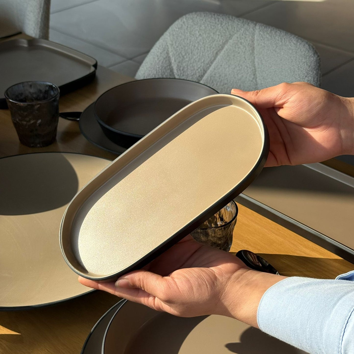 Modern Minimalist Melamine Dinnerware Plate Set