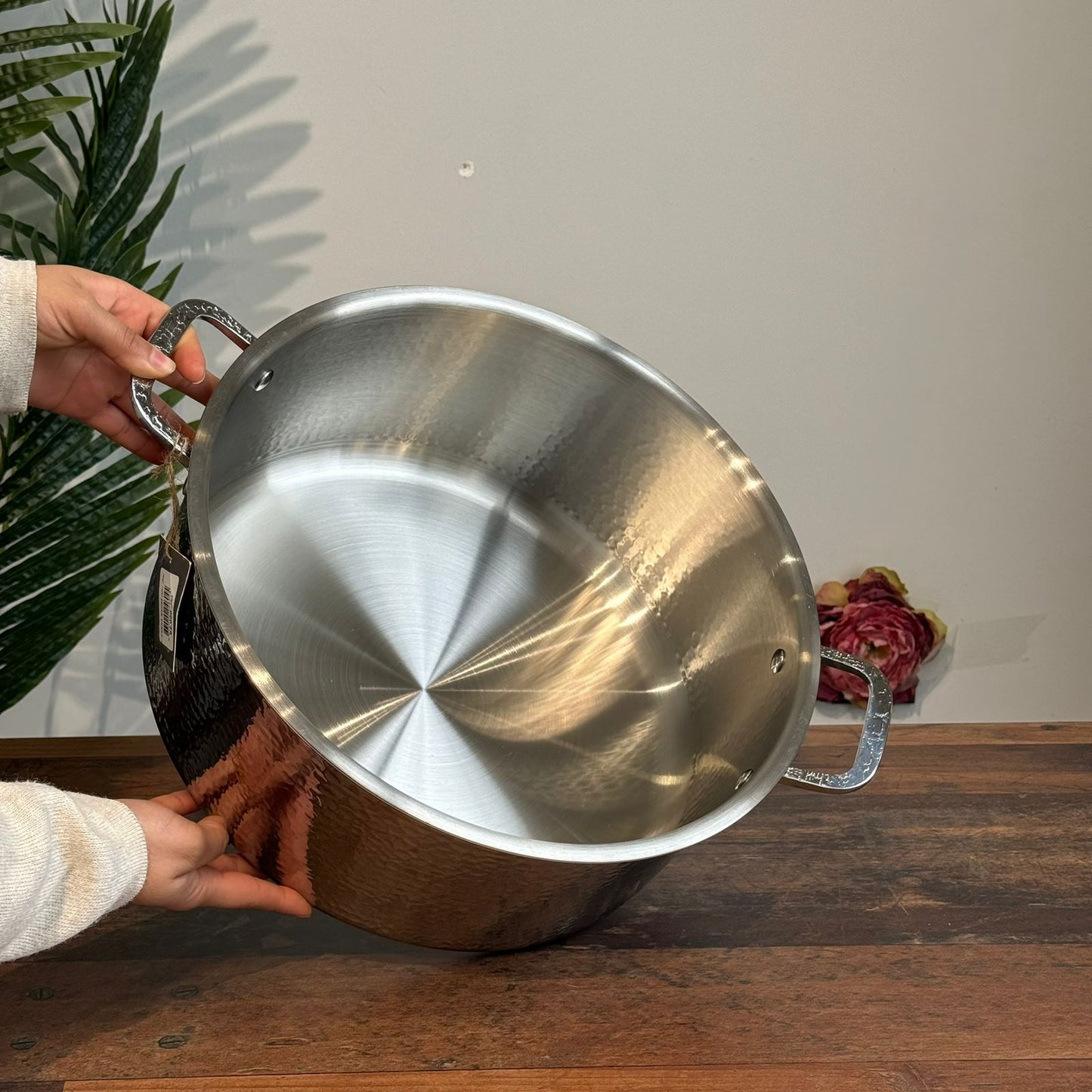 Luxury Hammered Stainless Steel Cookware Set with Frying Pan