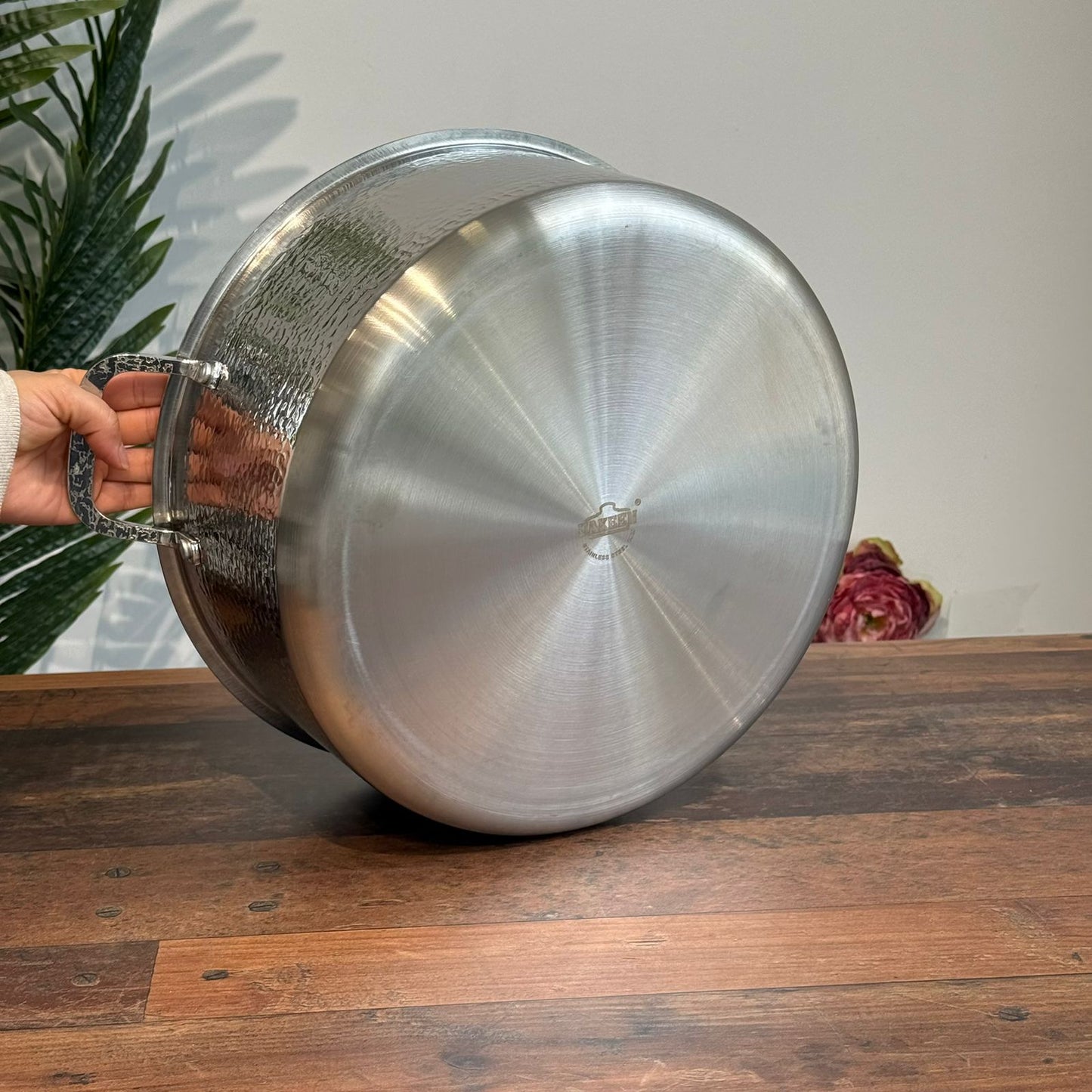 Luxury Hammered Stainless Steel Cookware Set with Frying Pan