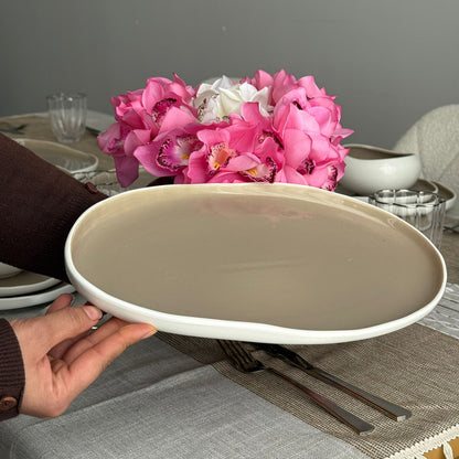 Modern Luxury Two-Tone Ceramic Dinnerware Set