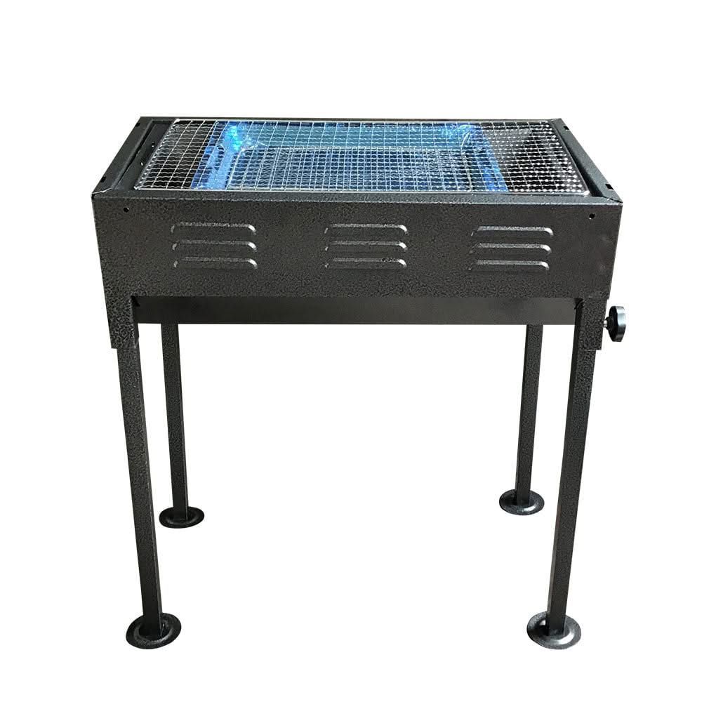 Rectangular Charcoal Barbecue Grill with Legs