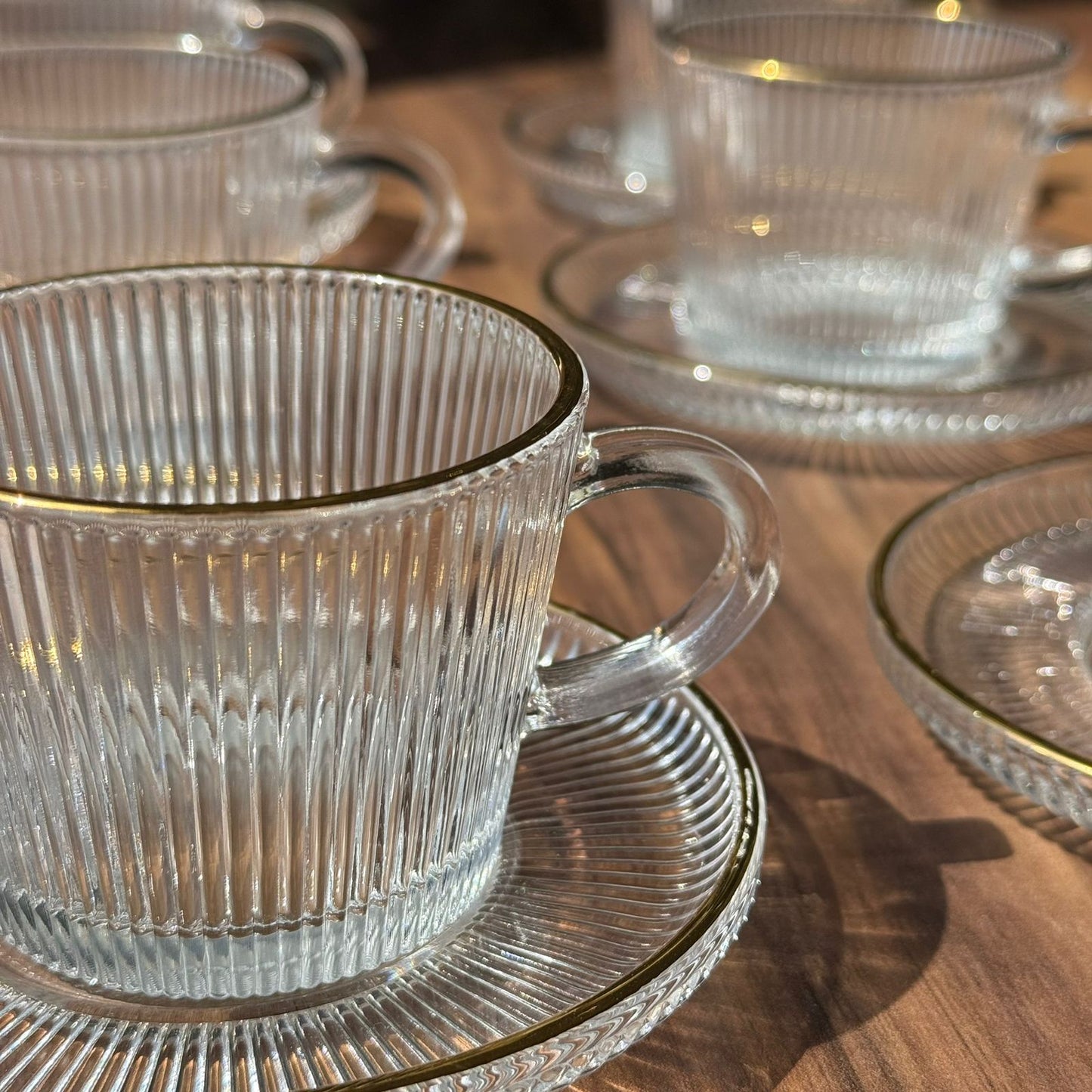 مۆدێرن Elegance Gold-rim Teacup Collection