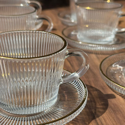 مۆدێرن Elegance Gold-rim Teacup Collection