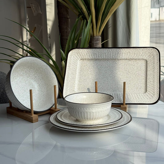Modern Speckled Ceramic Serving & Dinnerware Collection