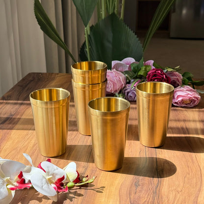 Vintage Luxe Gold Stainless Steel Drinking Glass