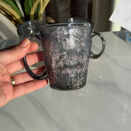 فناجين شاي زجاجية عصرية فاخرة - طقم من 3 قطع