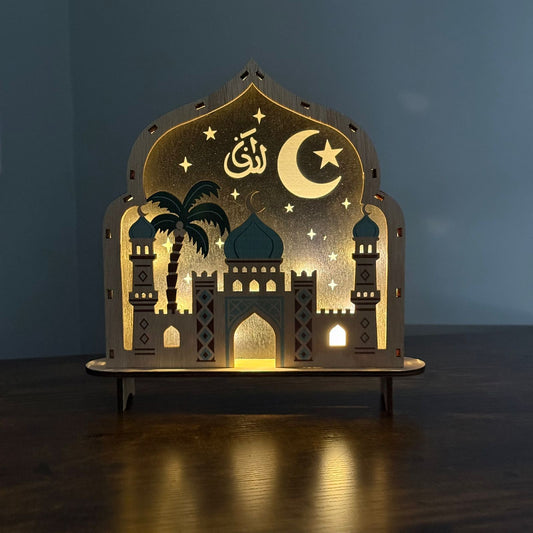 Crescent Night Mosque table Decoration