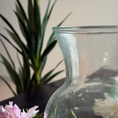 مجموعة المزهريات الزجاجية الكلاسيكية المزخرفة