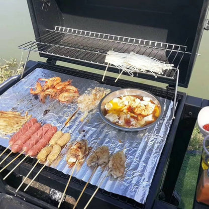 Barbecue Grill with Side & Storage Shelves