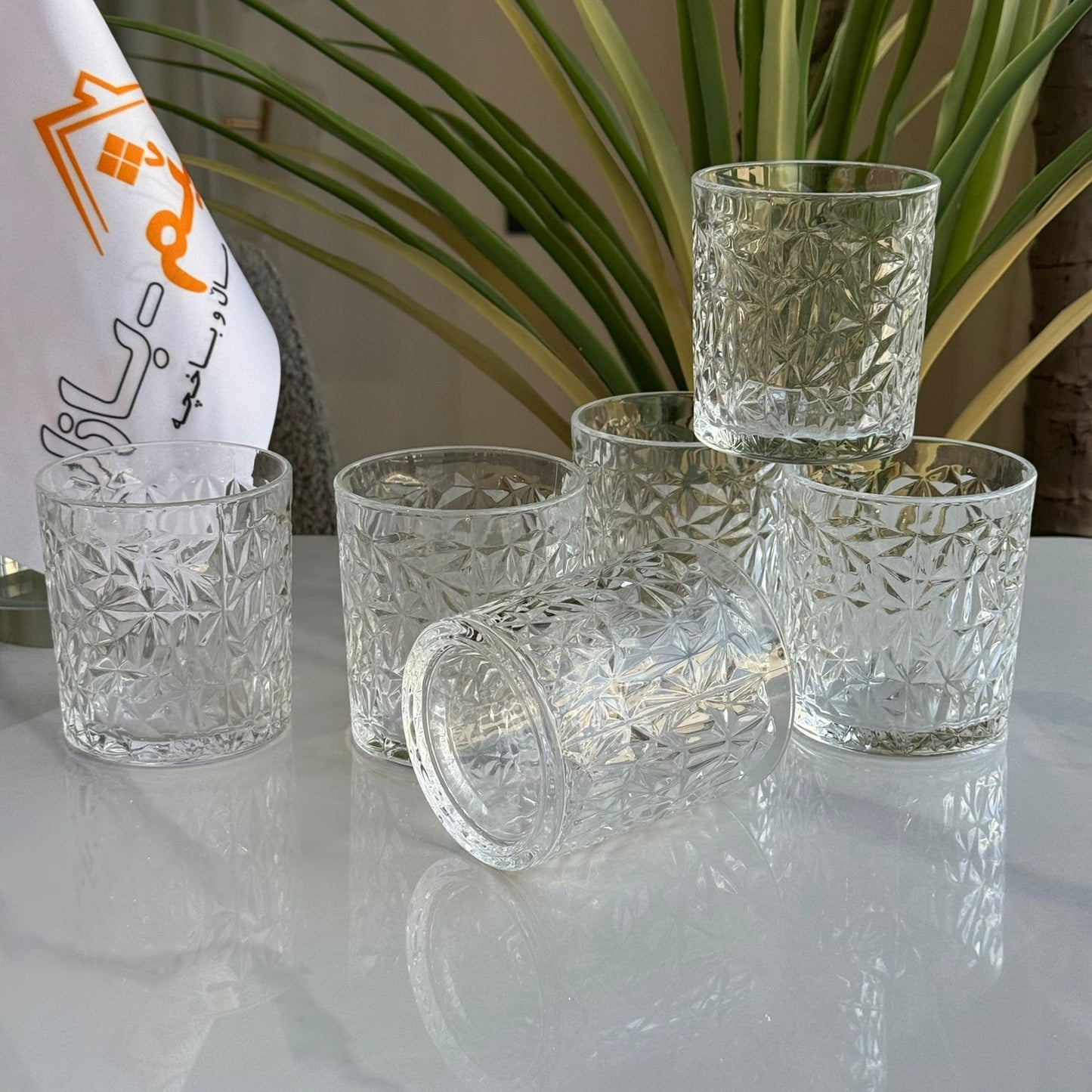 6-peices elegant glassware collection