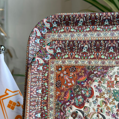 Royal Red Pattern Serving Tray - Set Of 2